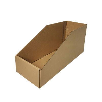 电商仓库货架五层纸箱斜口产品分类纸盒收纳整理纸箱库位盒白纸箱图3