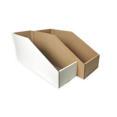 电商仓库货架五层纸箱斜口产品分类纸盒收纳整理纸箱库位盒白纸箱图2