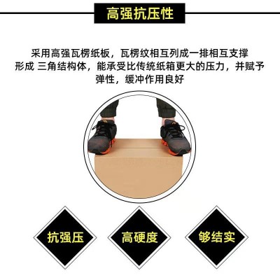 现货快递纸箱打包纸板箱1-12号邮政快递牛皮纸盒包装盒 特硬搬家箱图3