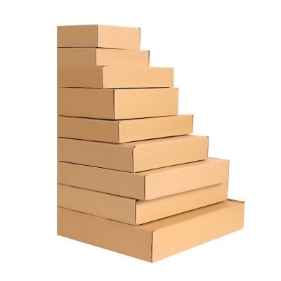 现货特硬飞机盒折叠扁平瓦楞纸箱牛皮纸飞机盒香烟盒包装 纸盒定制图2