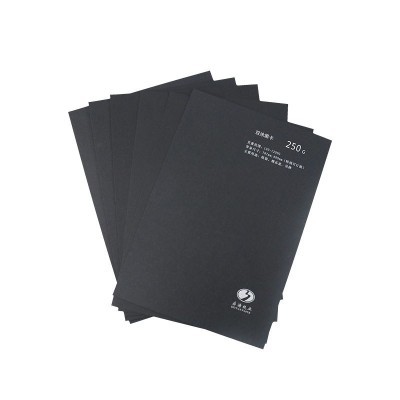 80g-450g木浆纯黑卡纸牛皮纸 可印刷包装礼盒小单订制平板纸图4