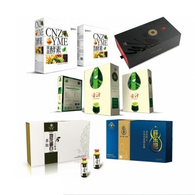 大健康彩盒白卡包装纸盒加工包装盒天地盖小白盒双插盒厂家印刷