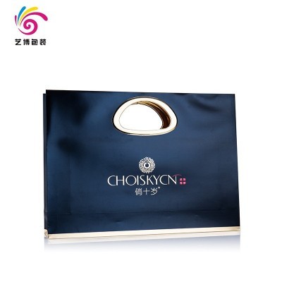 高档化妆品手提袋银卡纸购物袋烫金服装礼品袋批发袋子定制小批量图2