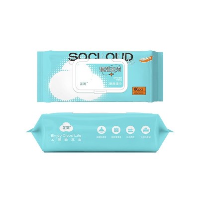 芷雨厨房湿巾80抽*3包 家用清洁湿巾纸 去油污湿纸巾大包批发工厂图5