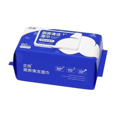芷雨厨房湿巾80抽加大加厚家用灶台厨具一次性有效去油污清洁湿巾图3
