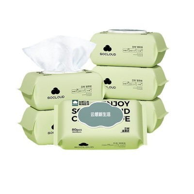 芷雨湿厕纸80抽家用可冲散清洁湿巾湿厕巾擦屁股洁厕纸湿 纸巾批发图5