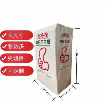 广西大拇指卫生纸家用实惠装厕纸方形压花大便纸平板纸易溶解草纸图2