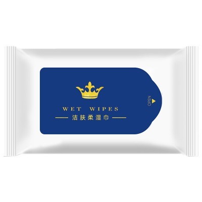 多片餐饮湿巾酒店餐厅清洁一次性3抽广告湿巾5片湿纸巾现货批发图2