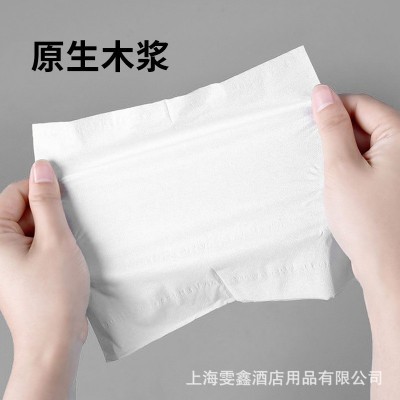 透明白包抽纸整箱32包批发宾馆餐馆KTV商务纸巾实惠装抽纸面巾纸图4