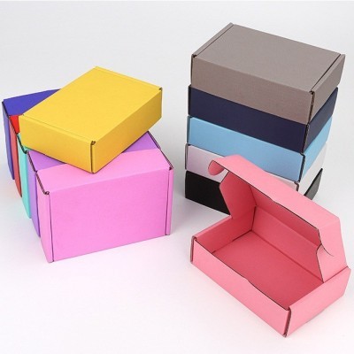 特硬彩色大飞机盒纸盒小批量批发小号黑色正方形打包飞机盒子现货