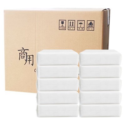 商用擦手纸三折叠式不掉纸屑家用酒店宾馆餐厅足浴卫生间干手纸巾图2