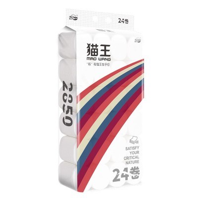 猫王5.7斤24卷纸卫生纸批发加厚5层面巾纸厂家手纸妇婴纸巾mjt-14图3