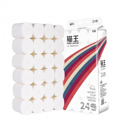猫王5.7斤24卷纸卫生纸批发加厚5层面巾纸厂家手纸妇婴纸巾mjt-14图4