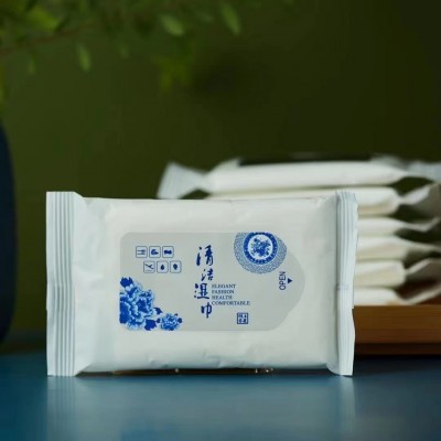 湿巾5片装定制一次性广告湿毛巾酒店餐饮会议湿巾定做Logo厂家图2