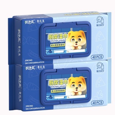厂家加工接单 厨房湿巾去油去污家用油烟机清洁强力去油污湿纸巾图2
