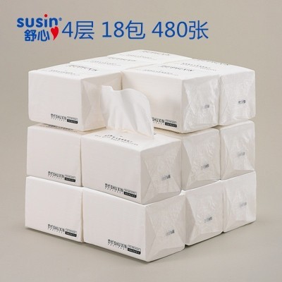 18包抽纸巾4层家用大软包卫生抽纸餐巾纸整箱装一件代发批 发纸巾图2