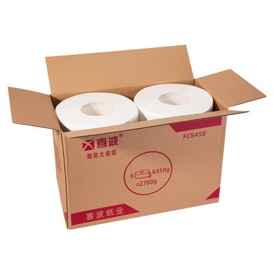 厂家供应大盘纸 酒店厕所宾馆卫生纸三层加厚大卷纸整箱批发图5