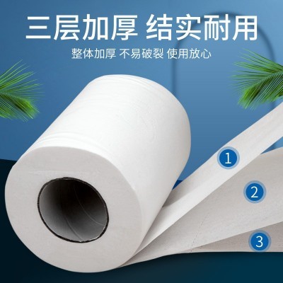厂家供应手纸卷纸卫生纸家用宾馆酒店厕所空心小卷纸加厚无屑80克图3