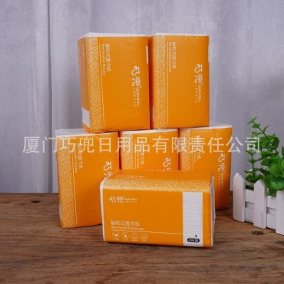 巧兜抽式面巾纸496张加大加厚4层亲肤无刺激母婴适用实惠装餐巾纸图2