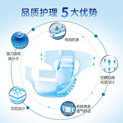 碧舒柔成人纸尿裤老年人尿不湿一次性男女产妇L码XL大码厂家批发图5