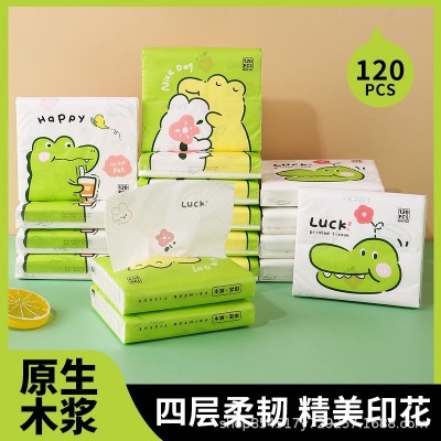 定制印花纸巾干湿两用原生木浆小包面巾纸便携抽纸柔韧亲肤可湿水图2