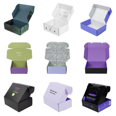 彩色飞机盒批发纸盒彩印纸箱快递服装打包牛皮纸瓦楞包装盒图4