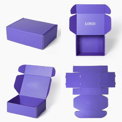 彩色飞机盒批发纸盒彩印纸箱快递服装打包牛皮纸瓦楞包装盒图5