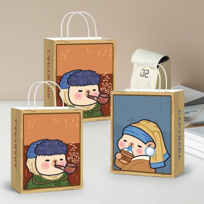 艺术纸袋高级礼品袋伴手礼袋卡皮巴拉系列手提袋图5