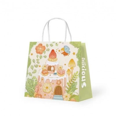 烘焙袋 牛皮纸袋 外卖袋 购物袋 饮品咖啡袋 手提纸袋 定制logo图2