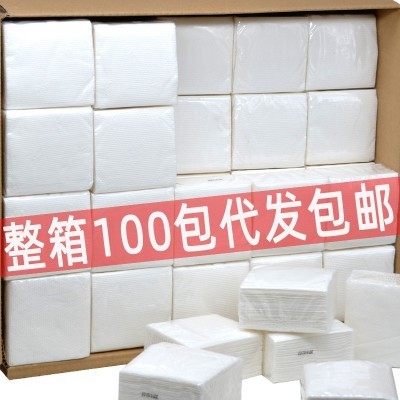 抽纸单层压花100包餐巾纸抽纸巾酒店宾馆饭店商用纸抽大量批发图2