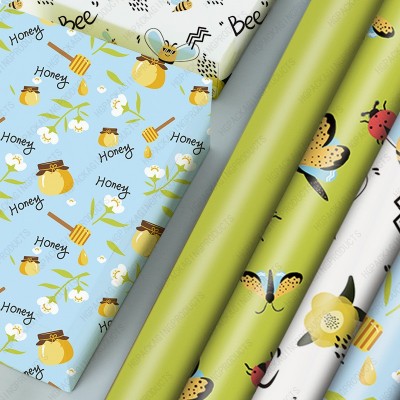 新款礼物包装纸卡通生日礼品包装纸鲜花包装纸伴手礼包装图3