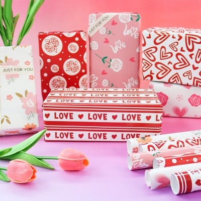 跨境包装纸直供潮流送男女生礼物盒礼品包装饰材料简约轻奢品礼物