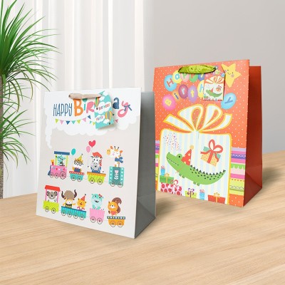 跨境24新款纸袋印刷礼物袋卡通图案手提袋创意儿童生日礼品袋批发图3