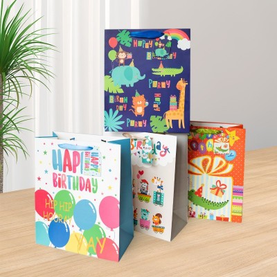 跨境24新款纸袋印刷礼物袋卡通图案手提袋创意儿童生日礼品袋批发图5