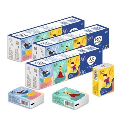 809000手帕纸10包纸巾小包便携式餐巾纸随身卫生纸一件代发各平台图2