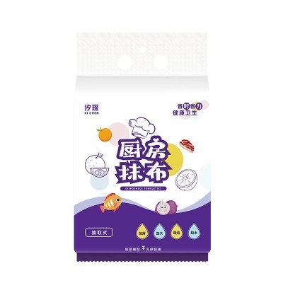 厨房懒人抹布厨房抹布厨房一次性抹布底部抽取式抹布不掉毛百洁布图5
