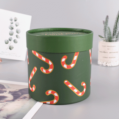 卡通圣诞纸筒节日礼品通用收纳圆筒盒定制 空白纸罐供应可印LOGO图5