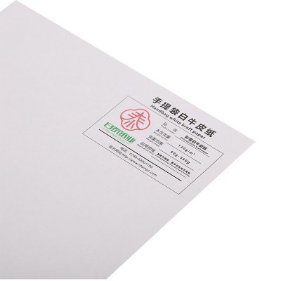 白牛皮纸汉堡纸包装纸手提袋手挽袋覆膜白色纯木浆单光牛皮卡纸卷图3