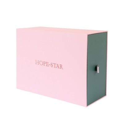 粉红色情人节礼品盒ins风高档丝巾礼物盒空盒子高端抽屉式520礼盒图2