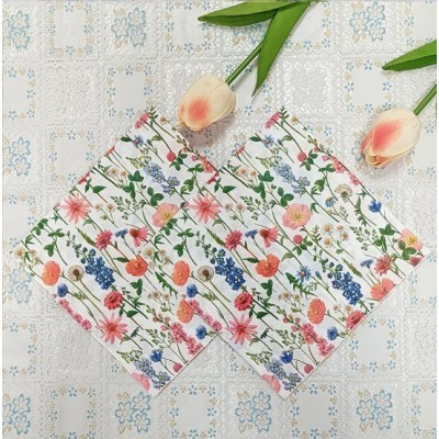 厂家直销批发跨境专供丛林小花印花餐巾纸彩色印花纸巾西餐厅用纸