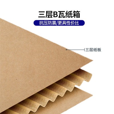DIY任意纸箱快递打包箱包装盒三层加硬加厚瓦楞纸箱印刷logo图5