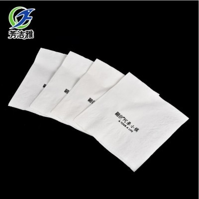 定制可印logo原木色印刷纸巾 230*230mm双层原木单色酒店餐巾纸图2