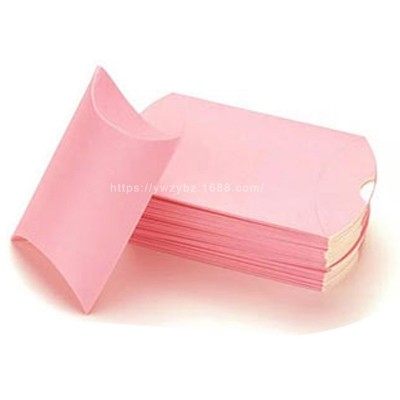 跨境现货结婚大号圣诞婚礼牛皮纸枕头盒枕头形牛皮纸包装喜糖盒图3