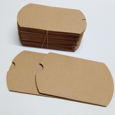 白卡纸牛皮纸彩色枕头盒折叠包装纸盒 枕头包烫金婚庆喜糖盒图3