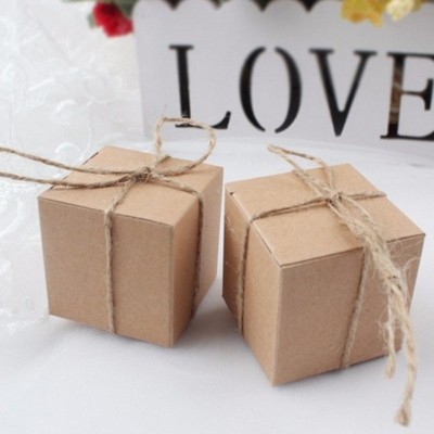 日用折叠复古牛皮纸包装盒 复古原色牛皮纸糖果包装喜糖盒纸盒