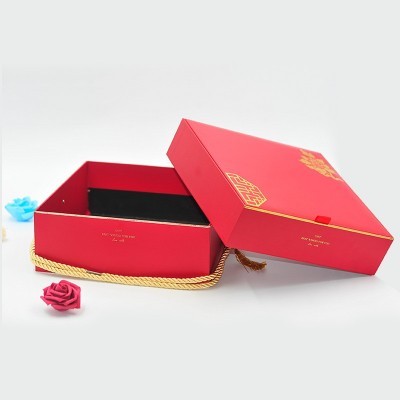 批发创意节日礼品包装盒定 制正方形零品婚庆手提彩盒可 加印LOGO图2