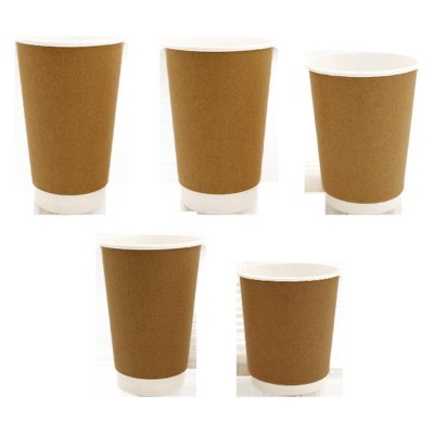 中空纸杯热饮杯一次性加厚隔热防热奶茶杯咖啡纸杯logo双层图2