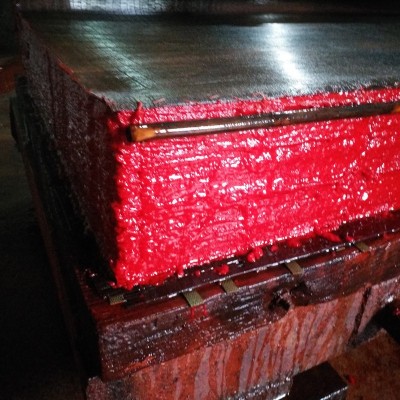 产家直销安徽泾县纯手工双面大红宣纸 洒金龙纹书法专用生宣图2