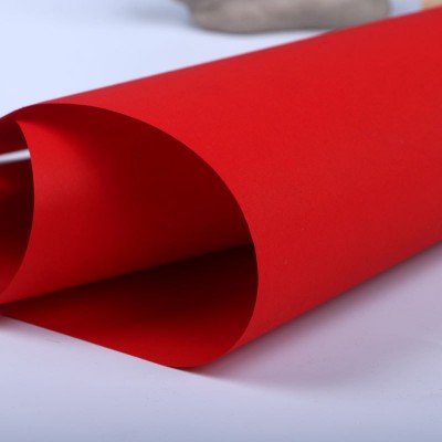 打印宣纸A4大红/半生熟宣纸/万年红洒金宣纸剪纸国画书法生宣印刷图2