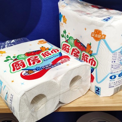 干湿两用卷筒厨房纸 吸油吸水清洁卫生纸 2卷/提厨房清洁烹饪用纸图2